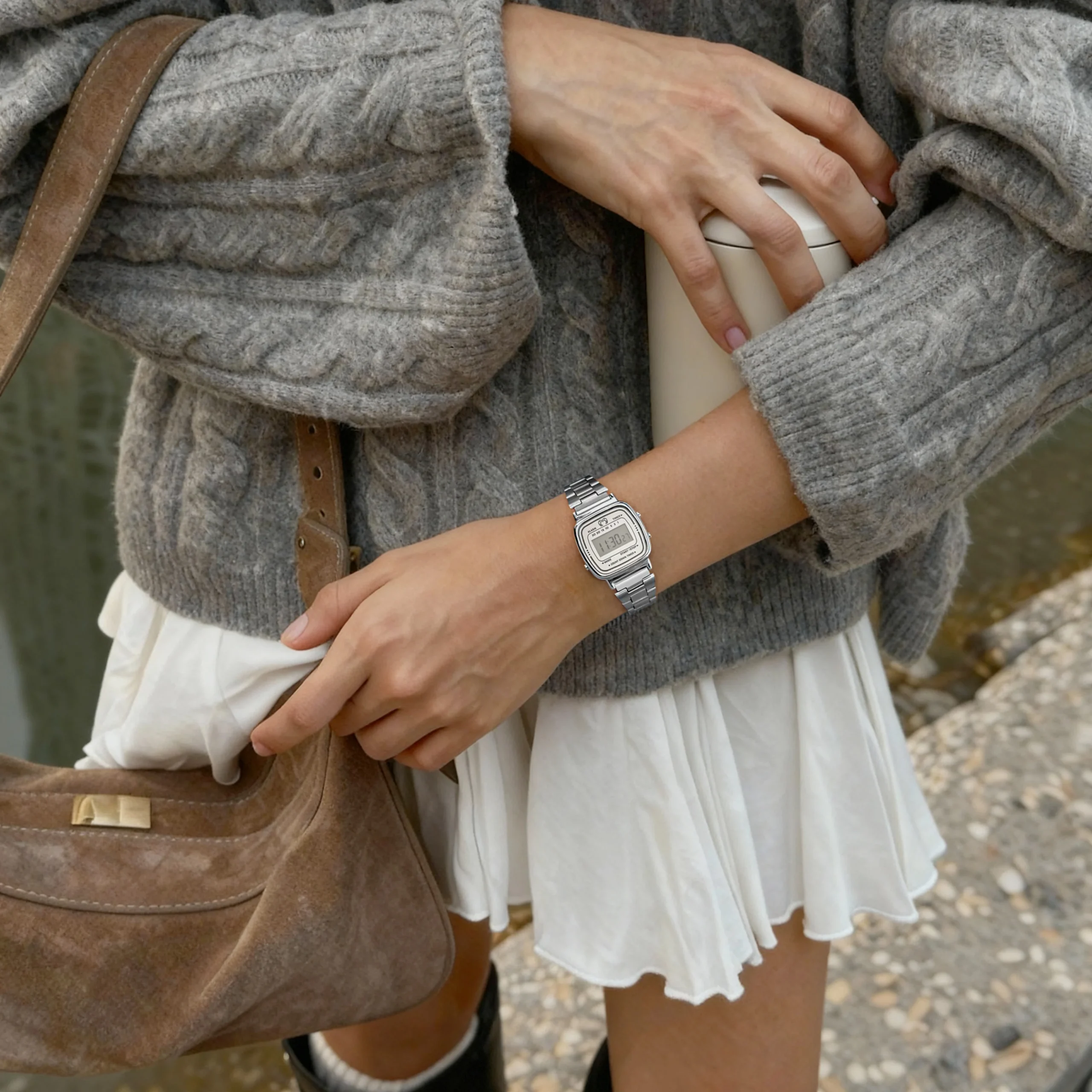 Reloj Vintage Mini ~ Silver - Imagen 3