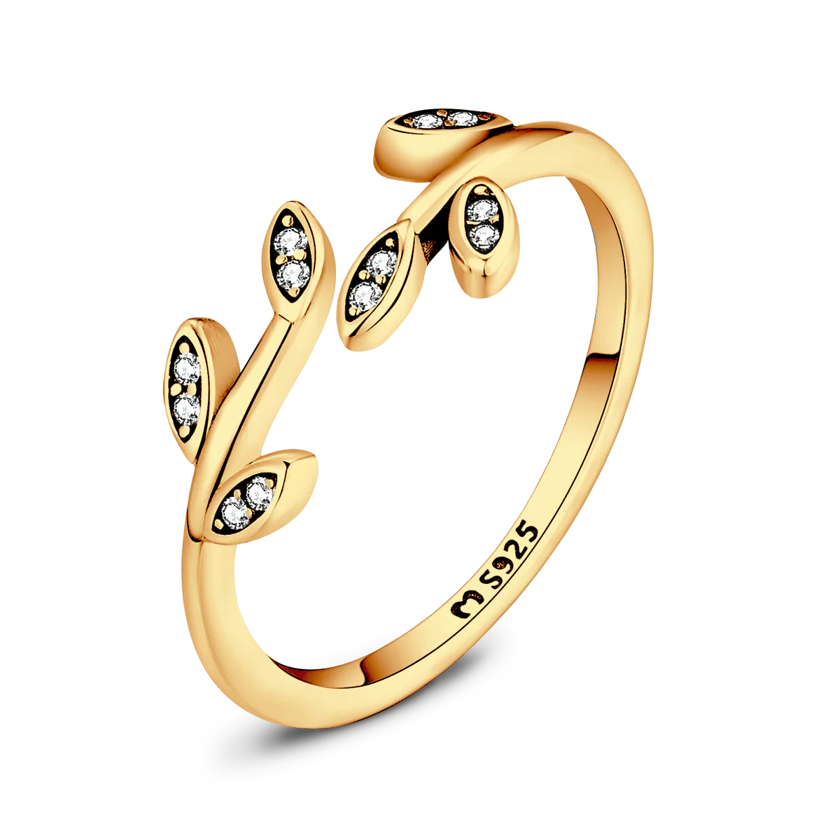 Anillo Hojitas Brillantes - Imagen 5