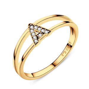 Anillo Iniciales Doradas