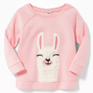 Sweater OLD NAVY Plush Critter-Graphic Tunic Sweatshirt for Toddler Girls