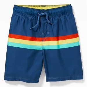 Malla OLD NAVY Functional Drawstring Multi-Stripe Swim Trunks Protección UV +50