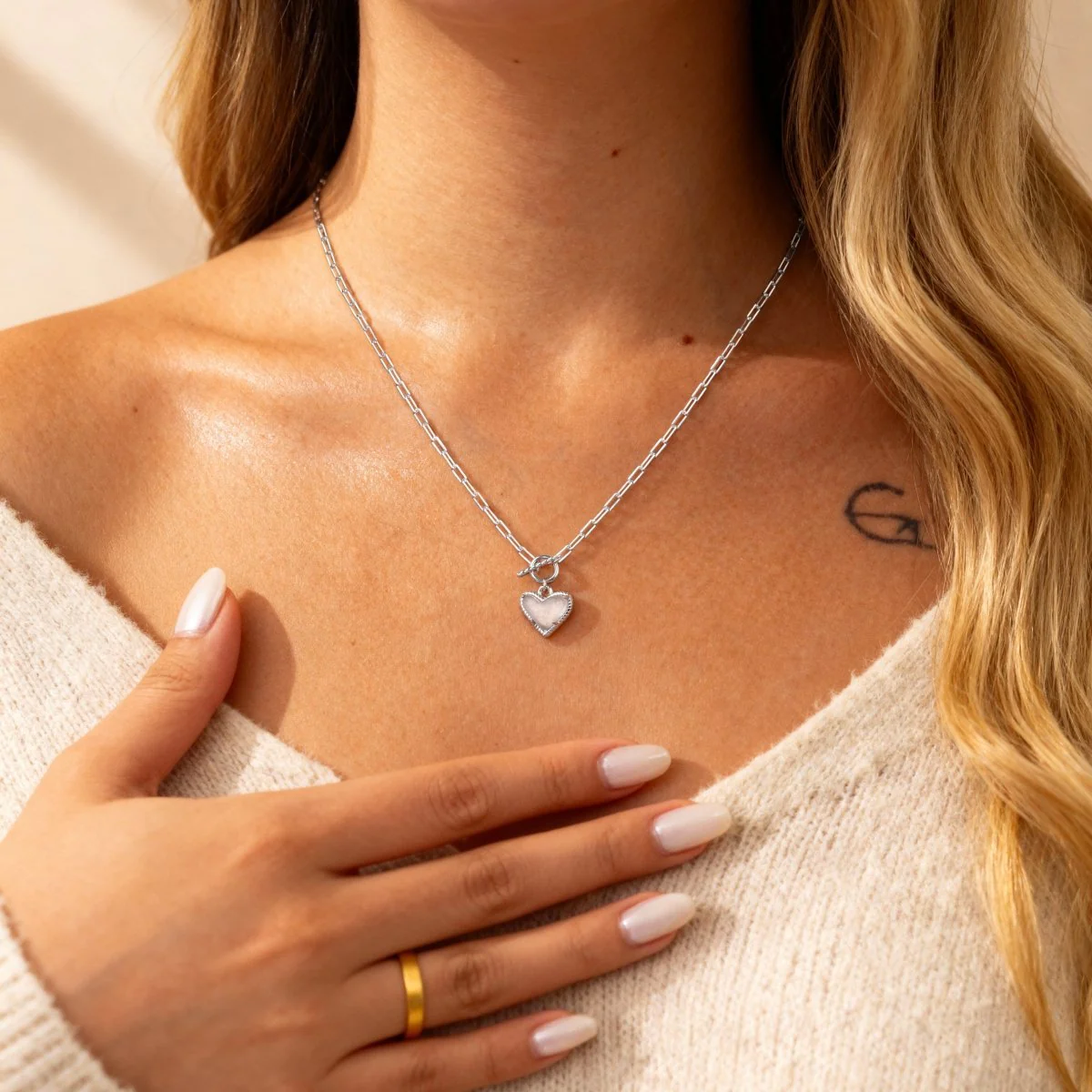 Collar Corazón Mineral - Imagen 4