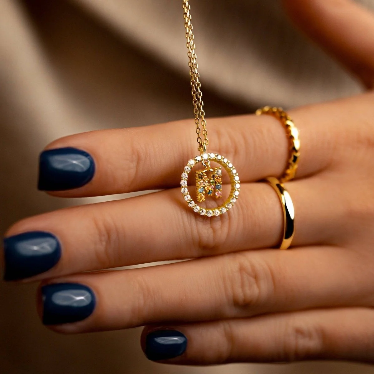 Collar Iniciales Brillantes - Imagen 3