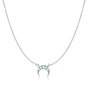 Collar Media Luna Cristal