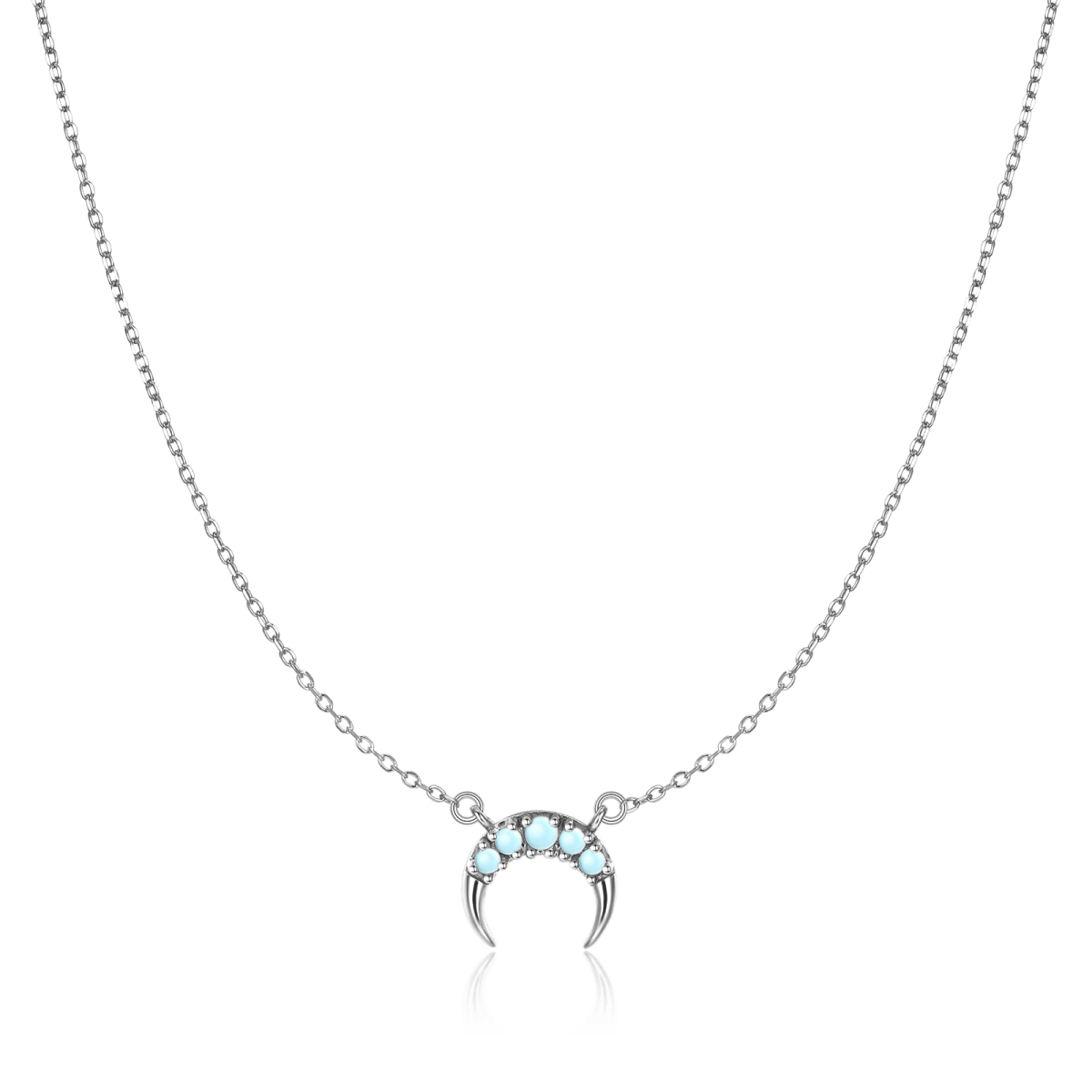 Collar Media Luna Cristal