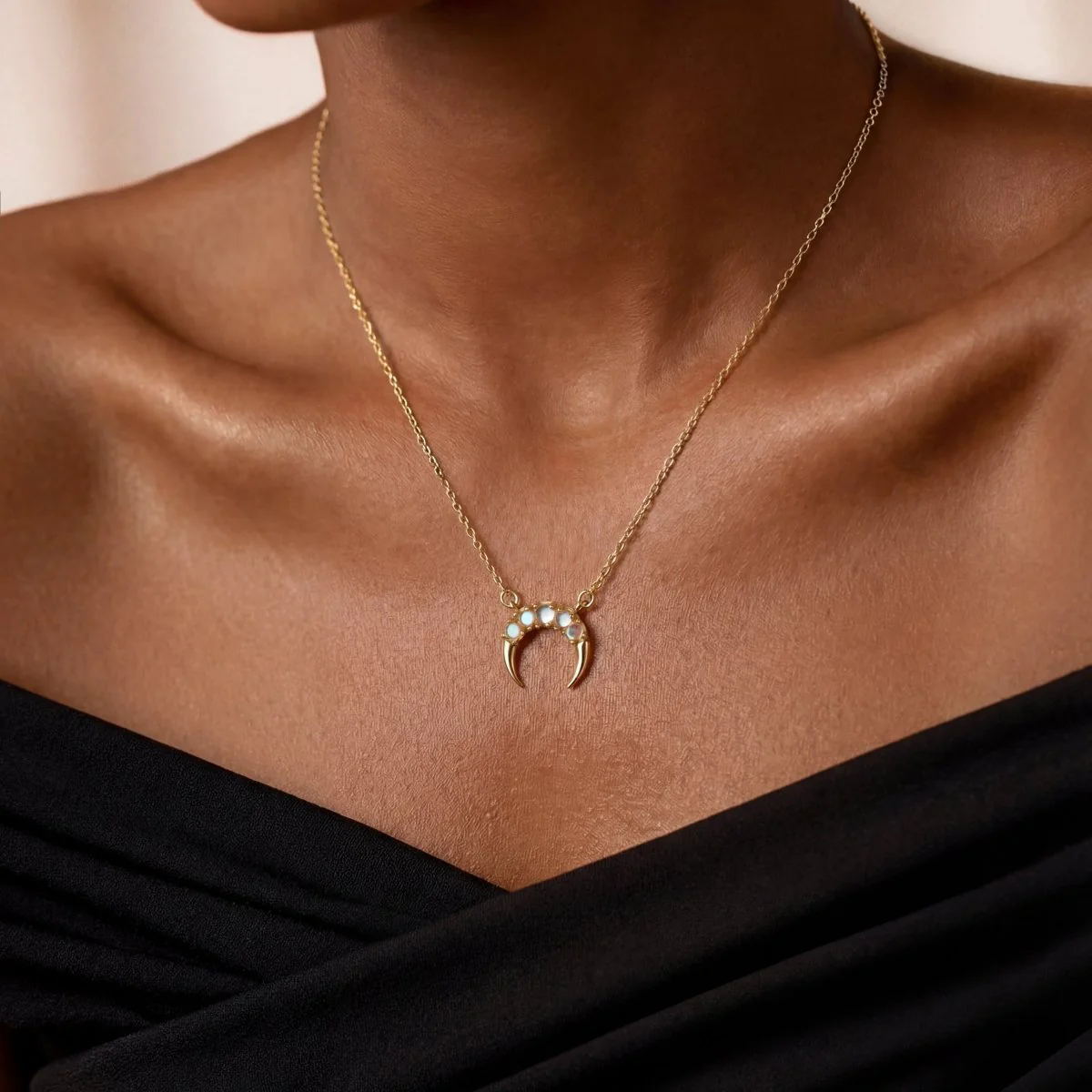 Collar Media Luna Cristal - Imagen 3