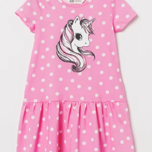 Vestido H&M Patterned Jersey Dress