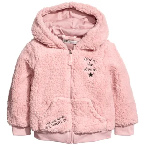 Campera H&M Pile Hooded Jacket