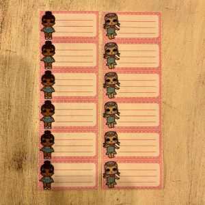 Etiquetas identificatorias termoadhesivas x 12 LOL