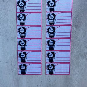 Etiquetas identificatorias termoadhesivas x 12