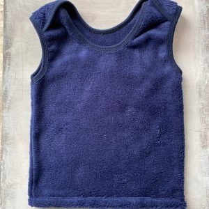 Chaleco de Corderito con cuello americano  Azul Marino