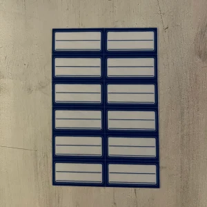 Etiquetas identificatorias termoadhesivas x 12