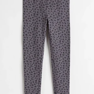 Leggings H&M Jersey Frisado Grey Print