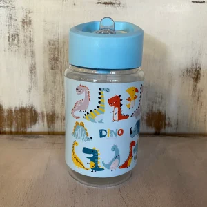 Vaso Botella con pico anti derrame 400 ml Modelo Dinos + 12 meses