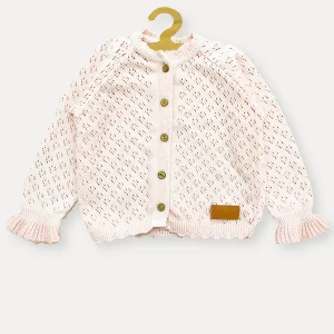 Cardigan calado Rosa Crayon