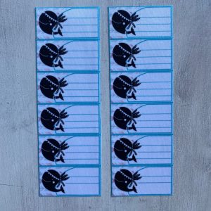 Etiquetas identificatorias termoadhesivas x 12