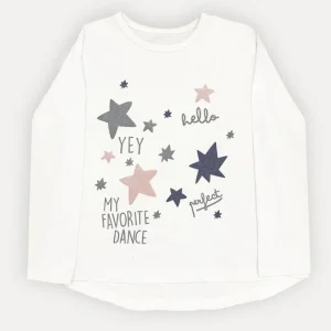 Remera Mangas largas algodón Star Glitter Crayón