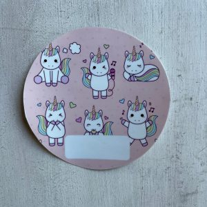 Etiqueta identificatoria  autoadhesiva Unicornios  - Apto Vajilla