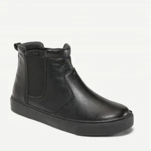 Bota corta de cuero negra OLD NAVY