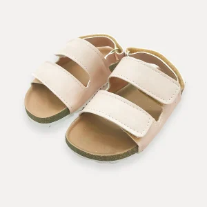 Sandalias eco cuero con abrojos Crayón - Nude