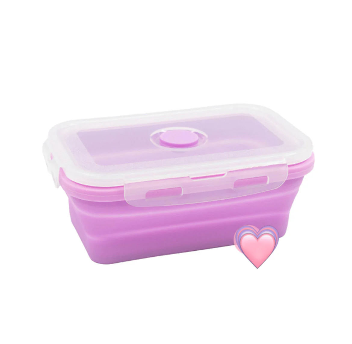 Contenedor plegable Silicona - Lila Pastel