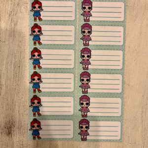 Etiquetas identificatorias termoadhesivas x 12 LOL