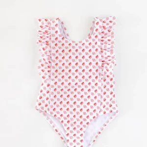 Malla Entera Volados Strawberry con Protección UV +50 y anticloro