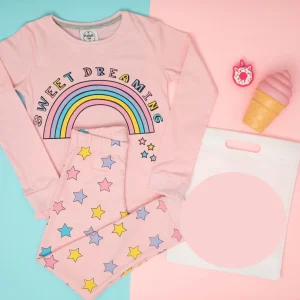 Pijama 2 piezas 100% algodón hipoalergénico Modelo Rainbow