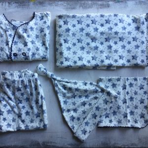 Set Ajuar Recién Nacido 5 piezas algodón gamuzado