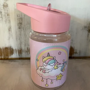 Vaso Botella con pico anti derrame 400 ml Modelo Unicornio  + 12 meses