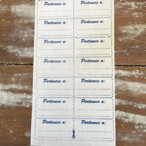 Etiquetas identificatorias termoadhesivas x 14