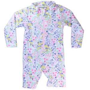 Enterito Malla Flowers Protección UV + 50 Baltic