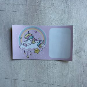 Etiqueta identificatoria  autoadhesiva Unicornio  - Apto Vajilla