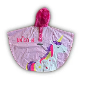 Capa de lluvia impermeable con Capucha Unicornio
