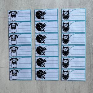 Etiquetas identificatorias termoadhesivas x 18