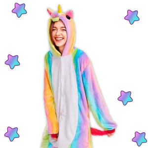 Pijama Enterito micropolar soft Unicornio Rainbow