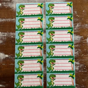 Etiquetas identificatorias termoadhesivas x 12 Cocodrilo