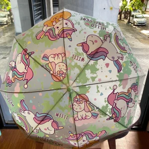 Paraguas Unicornio cierre y apertura automática