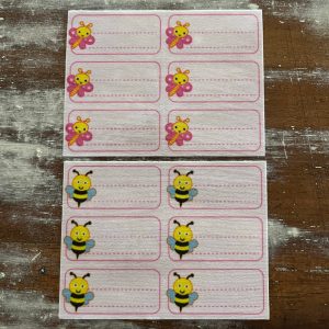 Etiquetas identificatorias termoadhesivas x 12 Animalitos