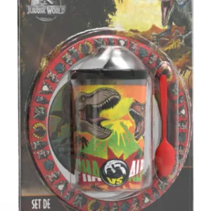 Set Vaso con pico y plato Jurásico Dinosaurio
