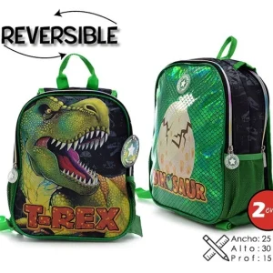 Mochila Dinosaurio Reversible Espalda & frente - Little Kid Backpack