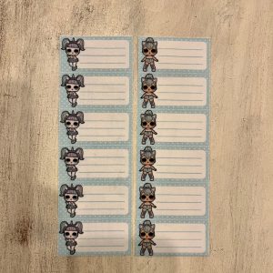 Etiquetas identificatorias termoadhesivas x 12 LOL