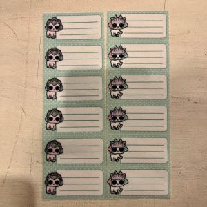 Etiquetas identificatorias termoadhesivas x 12 LOL