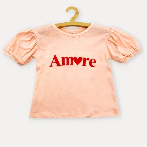 Remera de algodón mangas princesas Amore   Crayón