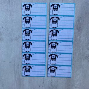 Etiquetas identificatorias termoadhesivas x 12