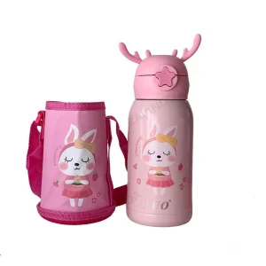 Botella térmica Acero Inoxidable con sorbete y funda Coneja  500 ml