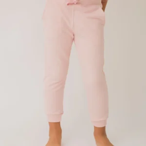 Joggers Algodón frisado elastisado Rosa Zolu