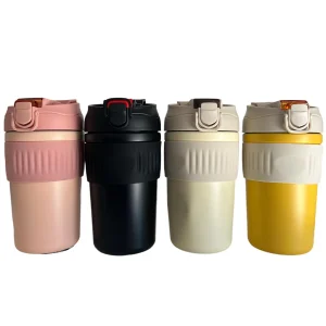 Vaso térmica Acero Inoxidable con sorbete Rosa 400 ml