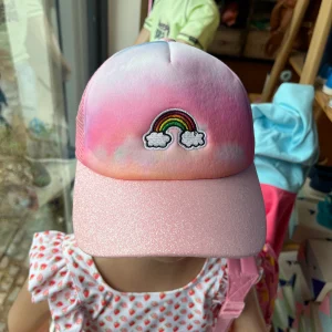 Gorro con Visera Glitter  Rosa Arco Iris 🌈
