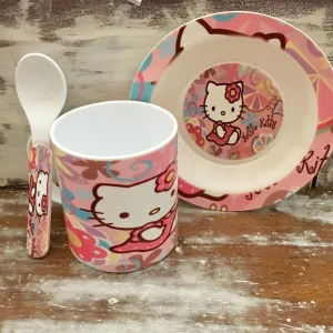 Set de taza - plato y cuchara Hello Kitty